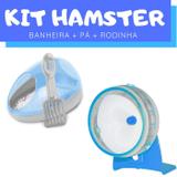 Kit Hamster com Banheiro e pá e Roda de Exercício Pawise