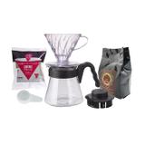 Kit Hario V60 HR-VCSD-02B-EX 700ml Completo + Café Exato Gourmet 250g e Filtro Coador Hario 02 100 Uni