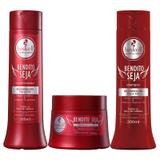 Kit Haskell Bendito Seja Sh.300ml Cond.300ml e Másc.250gr Restaurador - Haskell cosmeticos