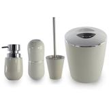 Kit Higiene Banheiro C/ Lixeira Porta Escova Sanitária 4 Pçs - Ou