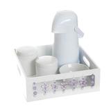 Kit Higiene Borboleta Lilás Quarto Bebê Menina - Potinho de mel