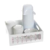 Kit Higiene Borboleta Rosa Quarto Bebê Menina - Potinho de mel