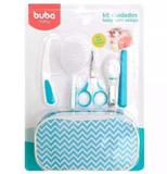 Kit Higiene Cuidados Baby Com Estojo Menino Branco Azul Buba