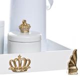 Kit Higiene Gold Com 5 Peças Quarto Bebê Menina Menino - Potinho de mel