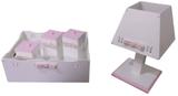 Kit Higiene Laço de Pérola Rosa - Nenêkids