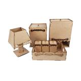 Kit Higiene Maternidade Provençal 7 peças MDF Cru 3mm - Madeira e design
