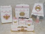 kit higiene MDF bebê menina laço luxo - Decorizze