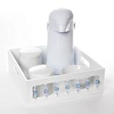 Kit Higiene Pedra Azul Quarto Bebê Menino - Potinho de mel