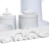 Kit Higiene Provence Com 5 Peças Quarto Bebê Menina Menino - Potinho de mel
