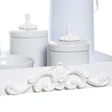 Kit Higiene Provence Com 6 Peças Quarto Bebê Menina Menino - Potinho de mel