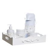 Kit Higiene Resina Arabesco Com Porta Álcool-Gel E Capa Quarto Bebê Infantil Menina - Potinho de mel