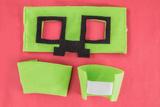 Kit inspirado no Creeper Minecraft -Acessórios- QUIMERA KIDS