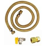 Kit Instalaçao Gas Encanado Mangueira 1,00metro + Reg + Adap - Elite gás