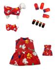 Kit Inverno Vestido Soft E Sapatinho Soft Vermelha M - Nica pet