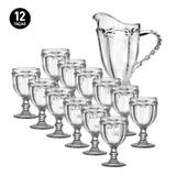 Kit Jarra + 12 Taças Libélula Clear Class Home