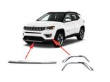 Kit Jeep Compass FLEX Friso Bumper Milhas Cromado Parachoque
