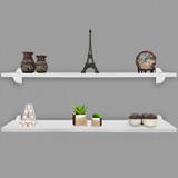 Kit Jogo 2 Prateleiras De Livro De Parede Mdf Branco 90 X 15 - Genus móveis