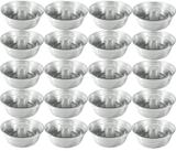Kit Jogo 20 Peças Forma 22 Cm Alumínio Brilhante Pudim Bolo - Aluminio daltron