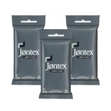 Kit Jontex Preservativo Lubrificado c/12 - 3 unid.