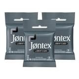 Kit Jontex Preservativo Lubrificado c/3 - 3 unid.
