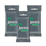 Kit Jontex Preservativo Lubrificado Comfort Plus c/6 - 3 unid.