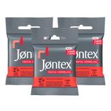 Kit Jontex Preservativo Lubrificado Frutas Vermelhas - 3 unid.