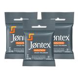 Kit Jontex Preservativo Lubrificado Marathon c/3 - 3 unid.