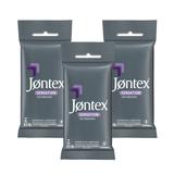 Kit Jontex Preservativo Lubrificado Sensation c/6 - 3 unid.