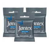 Kit Jontex Preservativo Lubrificado Sensitive c/3 - 3 unid.