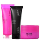 Kit K Pro Sh Hidra240ml , Deep230ml e Máscara Prime Hidratante200gr