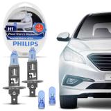 Kit Lâmpada Philips Super Branca Crystal Vision Ultra H1 4300K 55W Efeito Xênon + Par Pingo