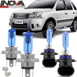 Kit Lampada Super Branca Ford Ecosport 2003 A 2012 ALTO BAIXO E Milha - Tiger auto