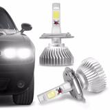 Kit Lâmpada Super LED 2D Headlight H4 6000K 12V 6400LM Efeito Xênon Carro Moto - Shocklight