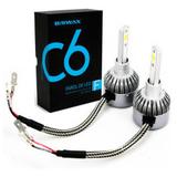 Kit Lâmpada Super Led Headlight Briwax H1 36w 6000K 12V e 24V Branca C6