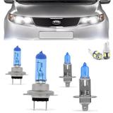 Kit Lampadas Cerato 2009 2010 2011 2012 Super Brancas H7 H1 - Techone