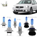 Kit Lampadas Golf 2007 2008 2009 2010 2011 2012 2013 Super Brancas Farol e Milha - Techone
