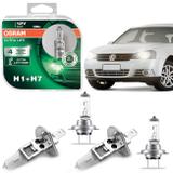Kit Lâmpadas Halógenas Osram Ultra Life H7 H1 3200K 55W Golf 07 A 13 Farol Baixo e Alto