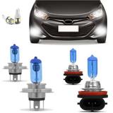 Kit Lampadas Hb20 2012 2013 2014 2015 Super Brancas H4 H8 - Techone