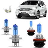 Kit Lampadas Honda Fit 2015 2016 2017 2018 Super Brancas H4 H8 - Techone