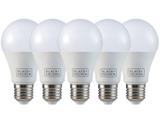 Kit Lâmpadas LED 5 Unidades 6W 3000K Amarela - Black + Decker Bulbo A60