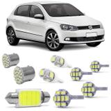 Kit Lâmpadas LED Pingo e Torpedo VW Gol Voyage Saveiro G2 G3 G4 G5 G6 Farolete Placa Teto e Ré - Kit iluminação