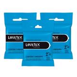 Kit Lovetex Preservativo Lubrificado - 3 unid.