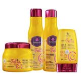 Kit MadameLis Cabelo Feliz Shampoo Condicionador Leave in Máscara 250g - Madame lis