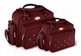 Kit Mala Bolsa Bebe Maternidade Menina Menino Barato Atacado Vinho - Mave baby