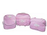Kit mala maternidade Nuvem rosa chevron - Adventure