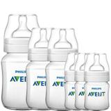 Kit Mamadeira Avent Classica Com 6 Pçs 0m A 3m+ Transparente - Philips avent