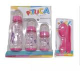 Kit mamadeira + kit pente e escova rosa - Pituca