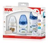 Kit Mamadeira Nuk Starter First Choice Antivazamento Azul