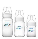 Kit Mamadeiras Avent Anti-Cólica 3 unidades Clássic+ Transparente - Philips avent