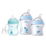 Kit Mamadeiras Chicco 150ml e 250ml e Copo Azul